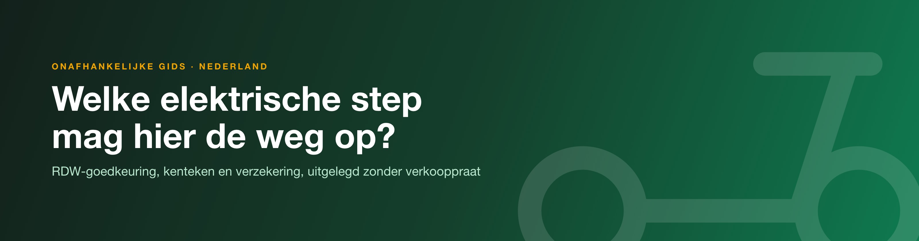 Welke elektrische step mag in Nederland de weg op